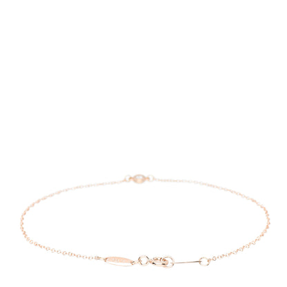Tiffany 18K Rose Gold Diamond .03ct Elsa Peretti Diamonds by the Yard Bracelet 3 of 5