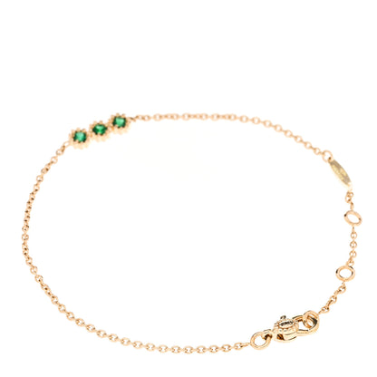 Christian Dior 18K Yellow Gold Emerald Mimirose Bracelet 2 of 4