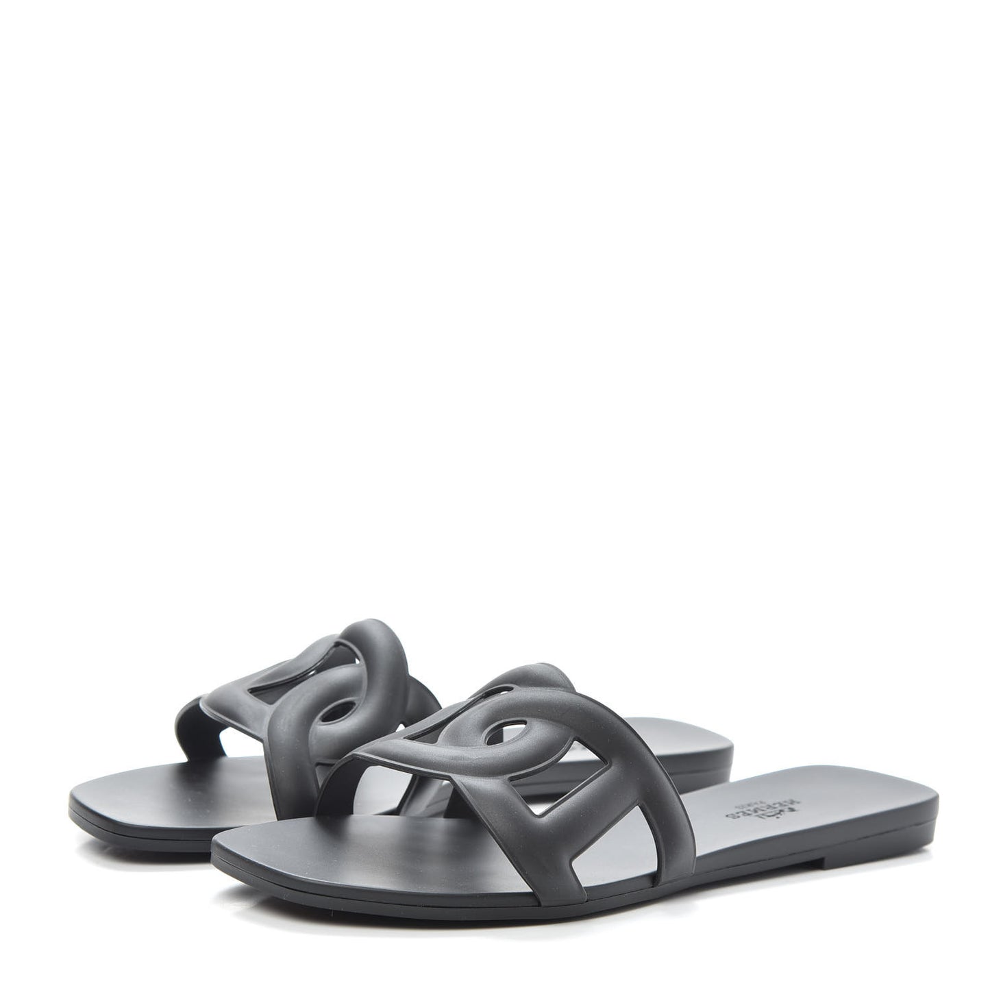 Rubber Aloha Sandals 37 Black