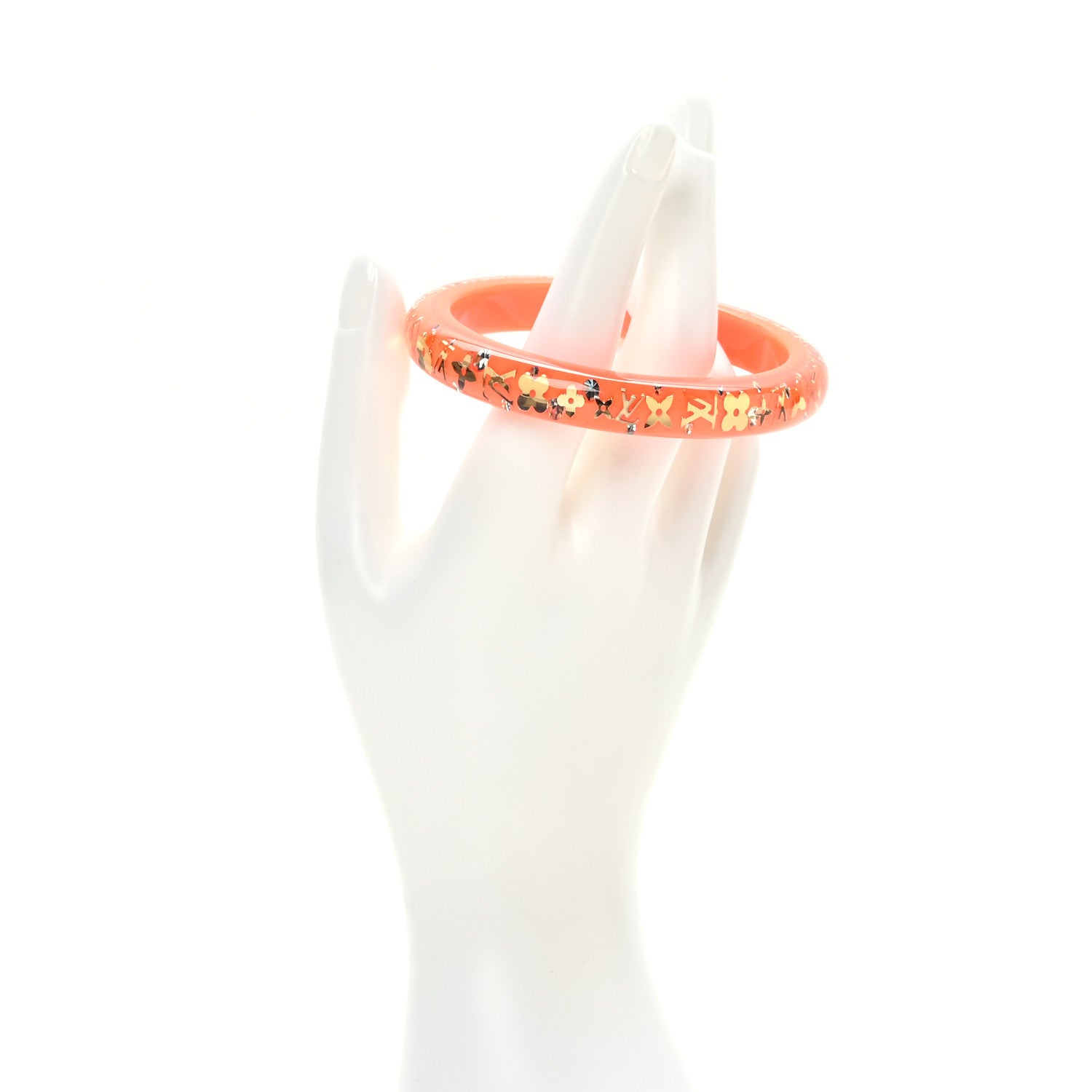 Louis Vuitton Resin Swarovski Medium Inclusion Bracelet PM Orange Sunset 2 of 3