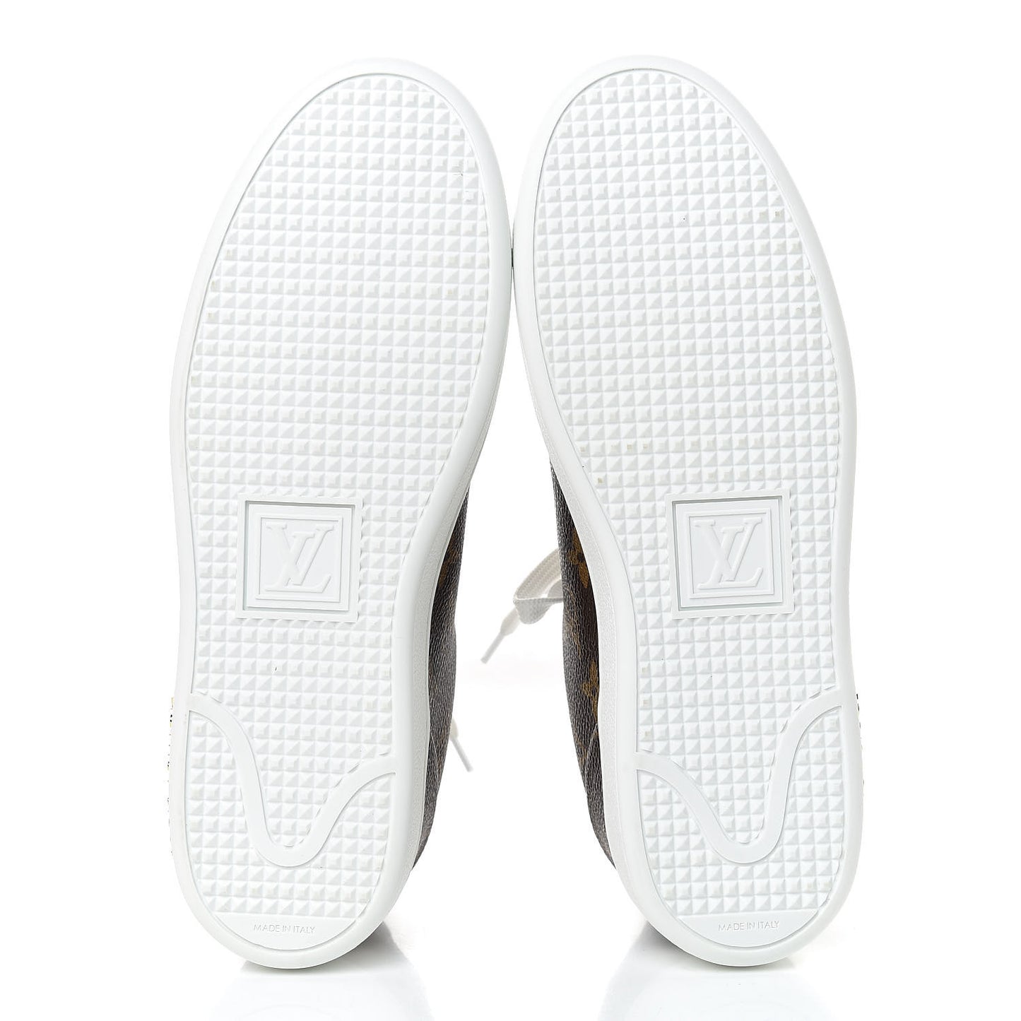 Calfskin Monogram LV Black Heart Sneakers 37.5 Cacao