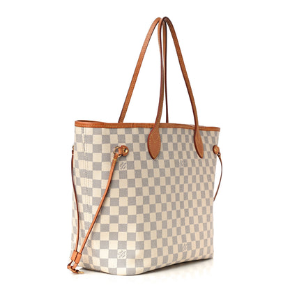 Louis Vuitton Damier Azur Neo Neverfull MM Rose Ballerine 3 of 16