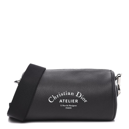 Christian Dior HOMME Grained Calfskin Mens Roller Pouch Black 1 of 8