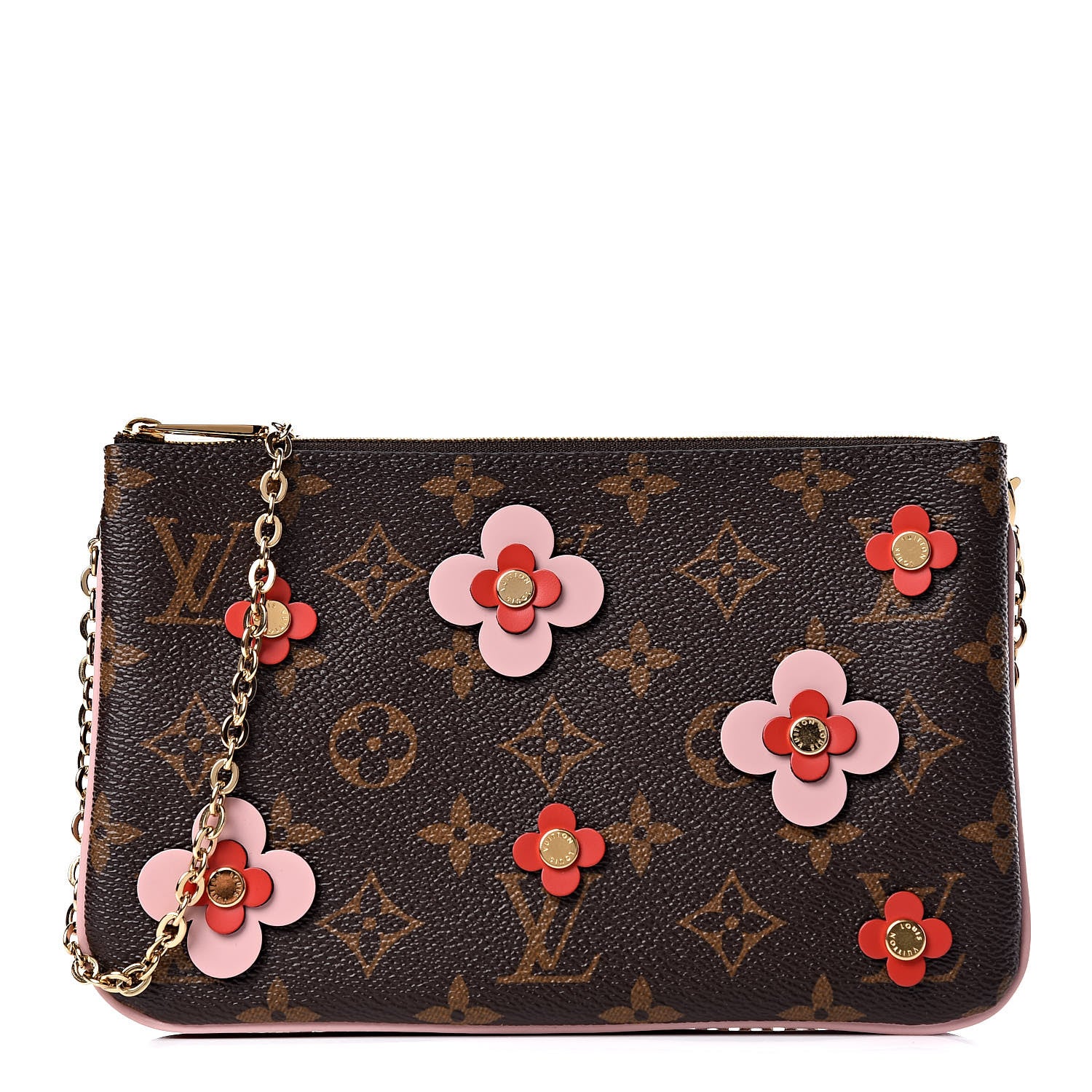 Louis Vuitton Monogram Blooming Flowers Double Zip Pochette 1 of 11