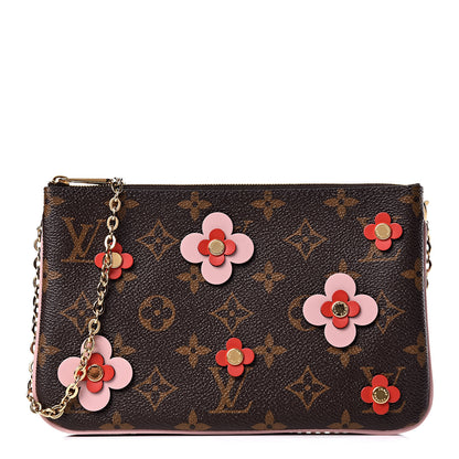 Louis Vuitton Monogram Blooming Flowers Double Zip Pochette 1 of 11