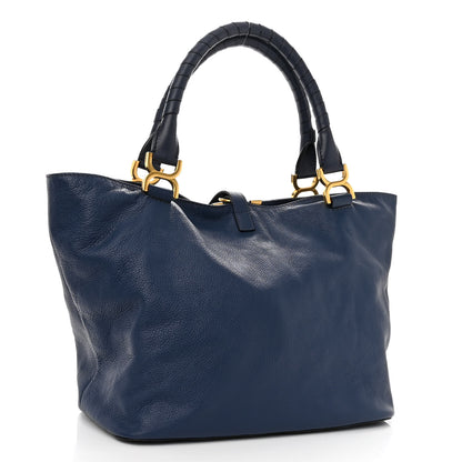 Chloe Calfskin Large New Marcie Tote Royal Navy 3 of 12