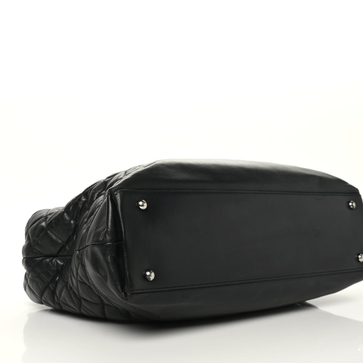 Chanel Aged Calfskin Quilted Be CC Tote Black 3 of 12