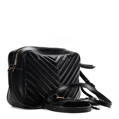 Saint Laurent Calfskin Matelasse Monogram Lou Camera Bag Black 3 of 10