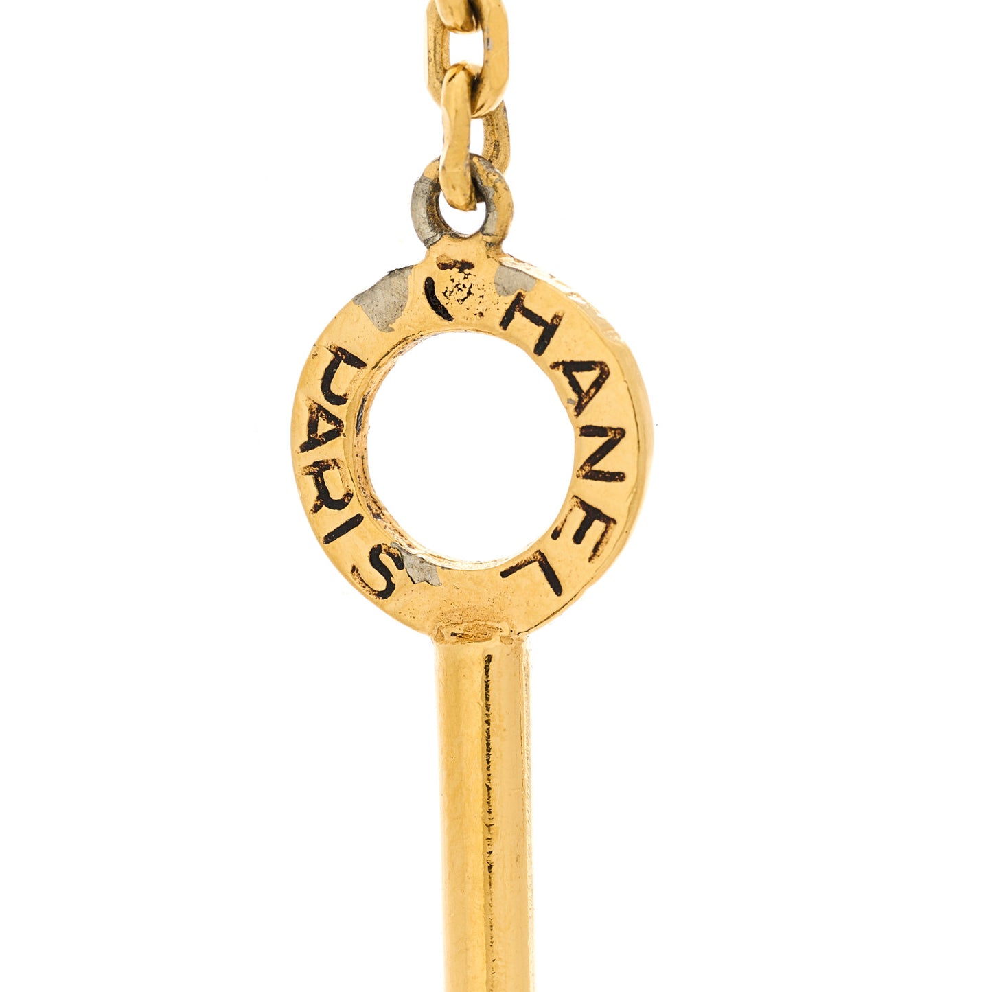 Resin Lock Key Drop Clip On Earrings Gold Black