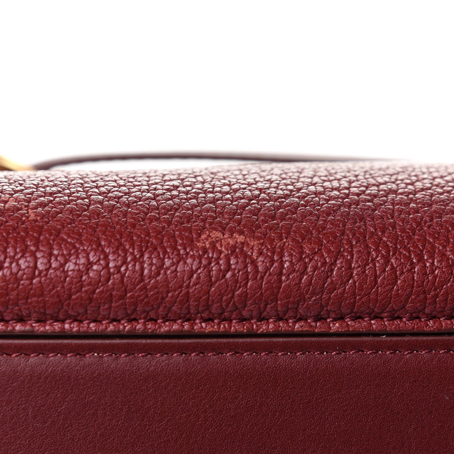 Goatskin Smooth Calfskin Small Ring Bag Dark Ruby