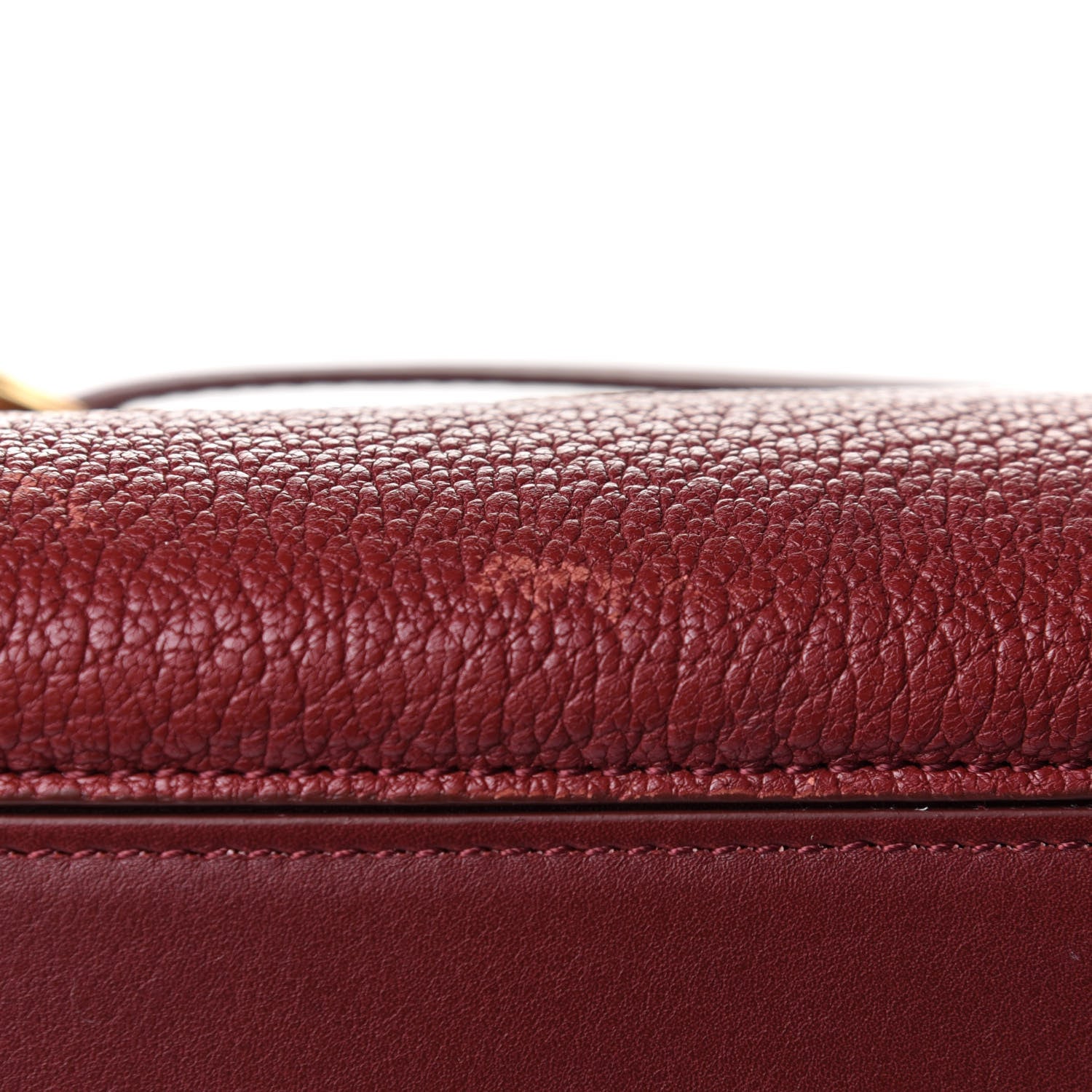 Celine Goatskin Smooth Calfskin Small Ring Bag Dark Ruby 13 of 13