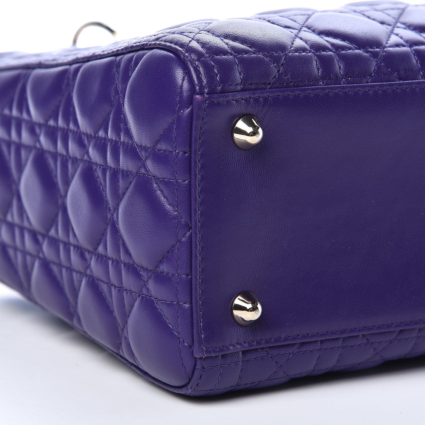 Lambskin Cannage Large Lady Dior Purple