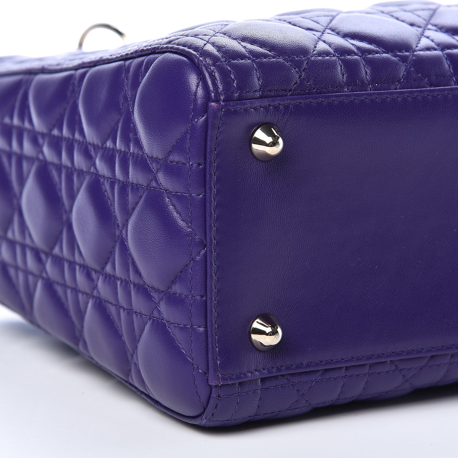 Christian Dior Lambskin Cannage Large Lady Dior Purple 9 of 12
