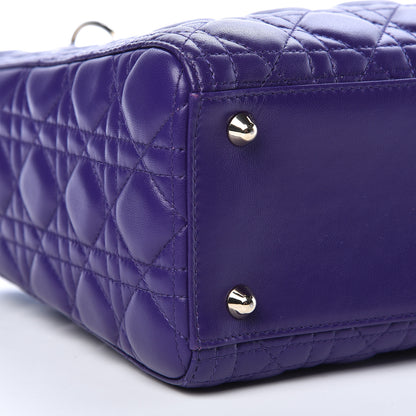 Christian Dior Lambskin Cannage Large Lady Dior Purple 9 of 12