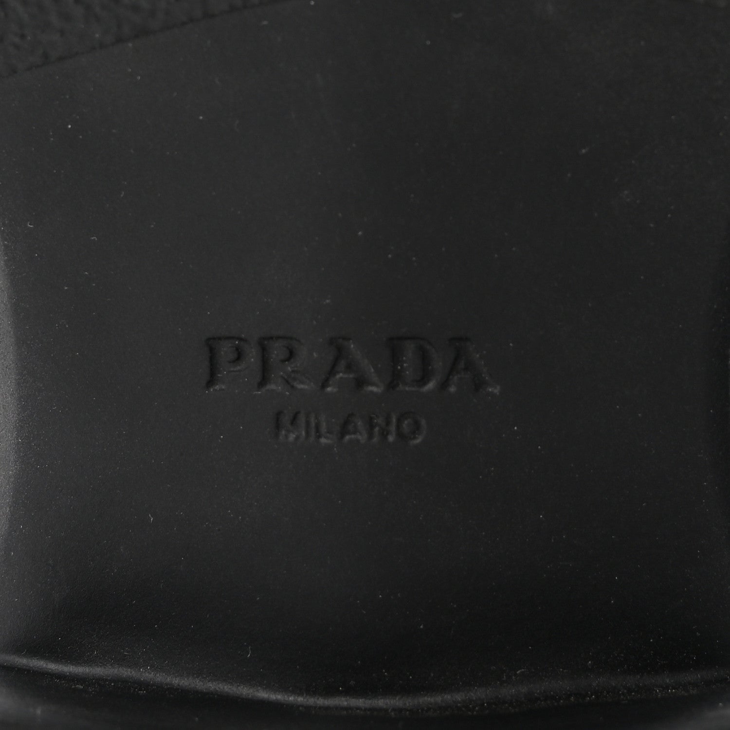 Prada Spazzolato Metal Triangle Logo 50mm Loafers 39 Black 7 of 10