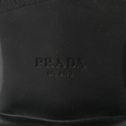 Prada Spazzolato Metal Triangle Logo 50mm Loafers 39 Black 7 of 10