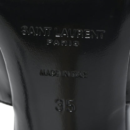 Saint Laurent Glazed Calfskin Lee Slingback Pumps Black 35 Black 7 of 10