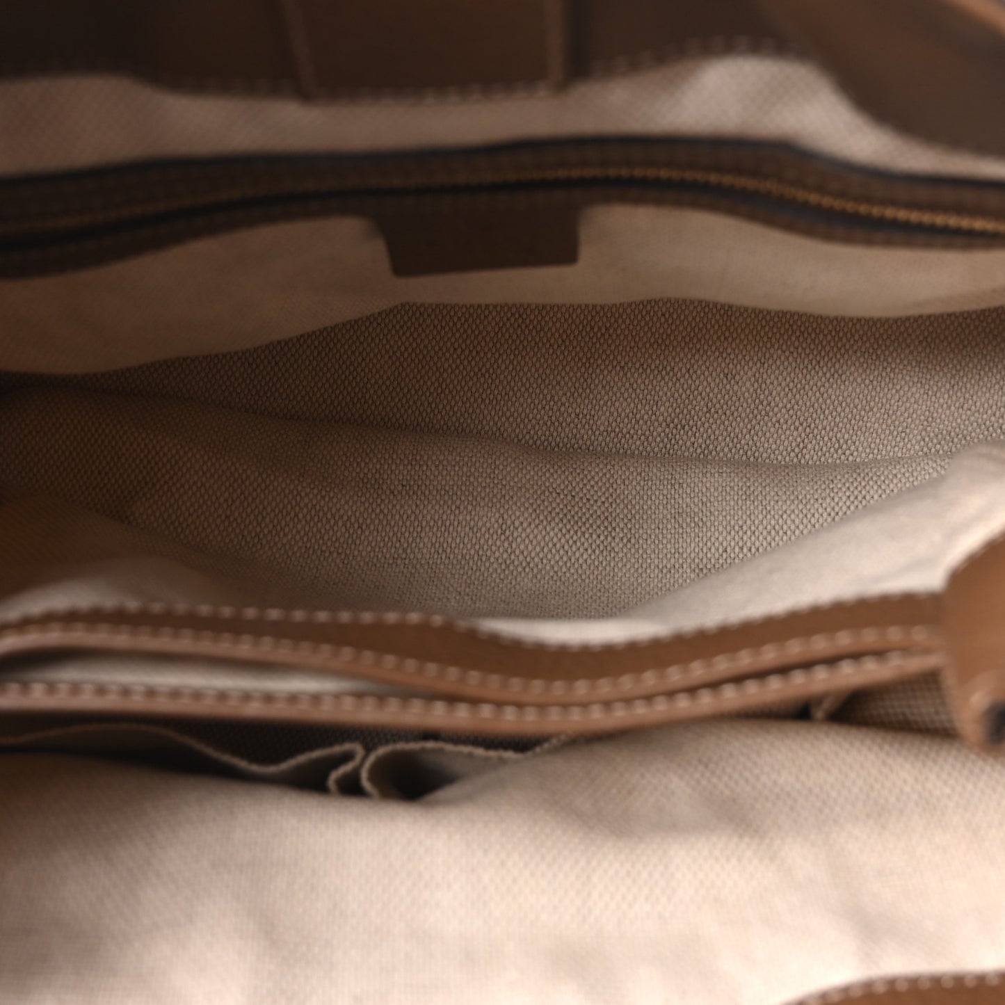 Canvas Floral Small Diana Bamboo Handle Bag Brown