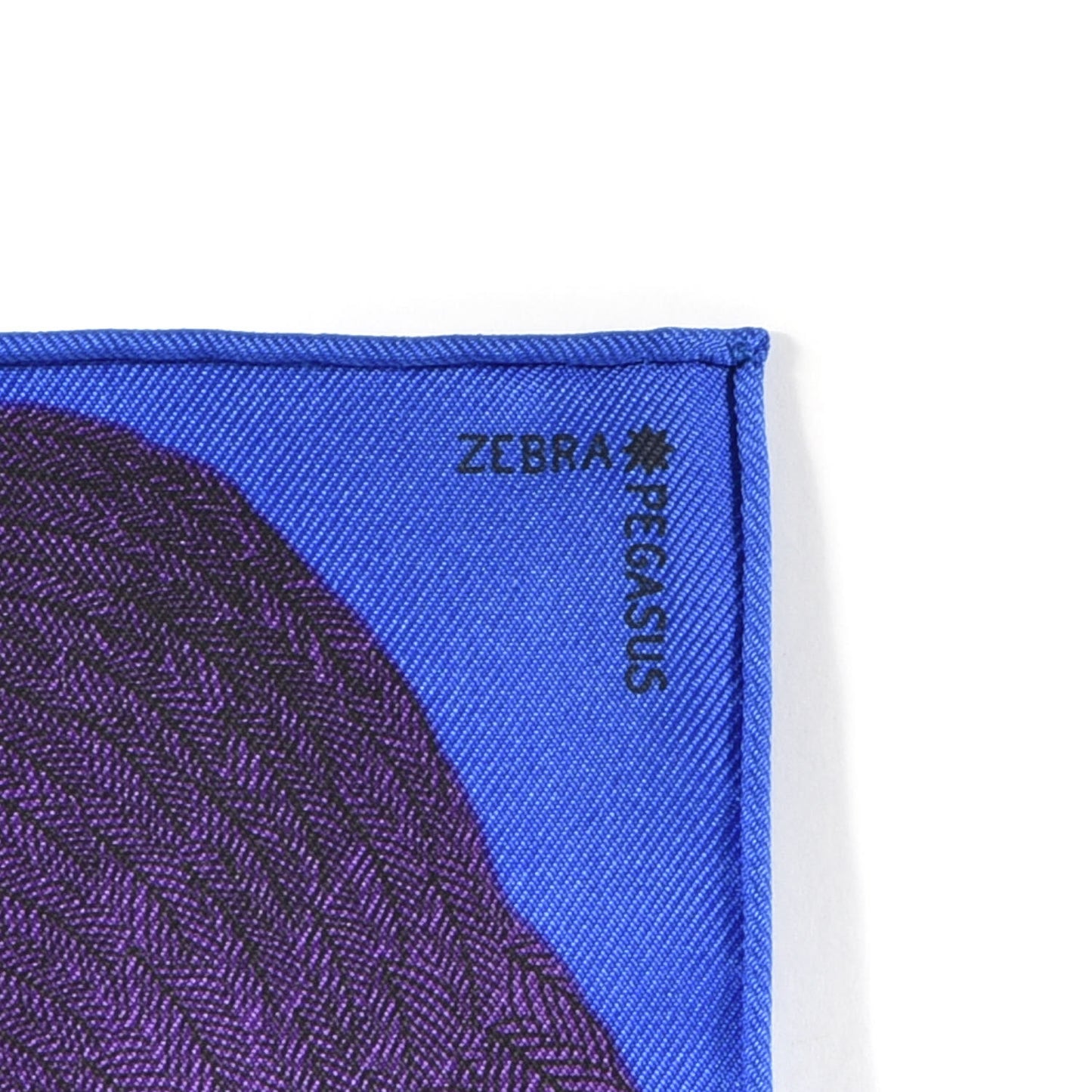 Silk Zebra Pegasus Nano Scarf 20 Bleu Vif Jaune White