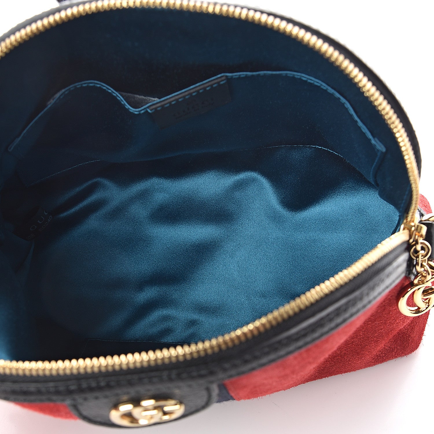Gucci Suede Patent Web GG Small Ophidia Dome Shoulder Bag Hibiscus Red 4 of 8