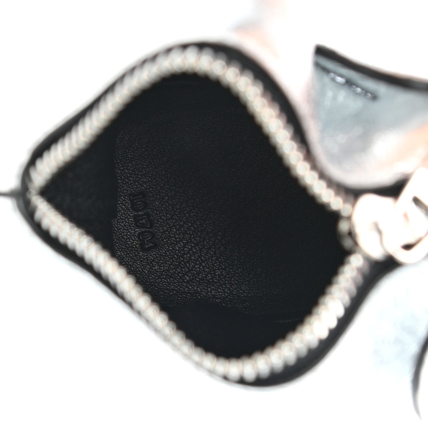 Loewe Metallic Calfskin Elephant Coin Purse Silver 5 of 9