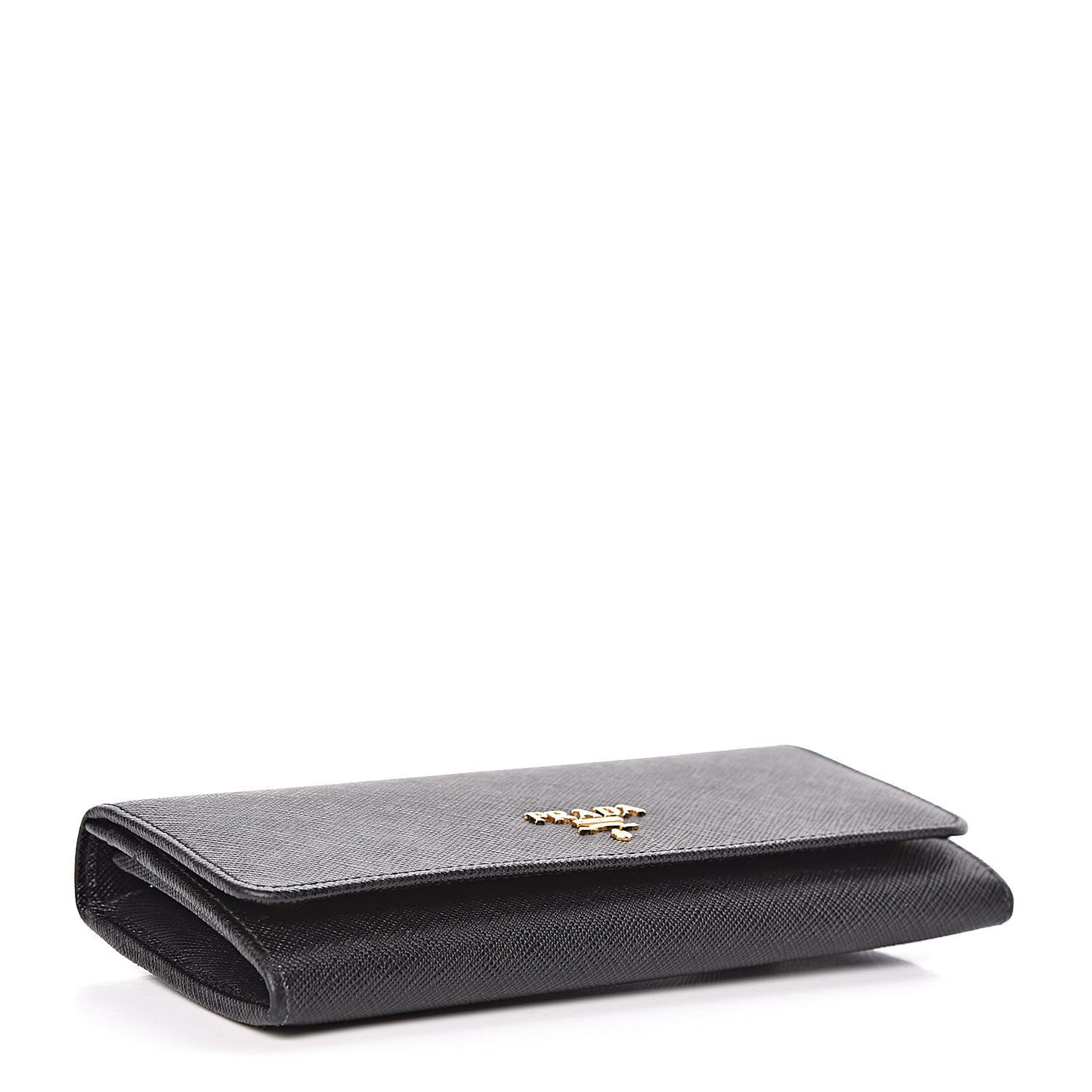 Saffiano Continental Flap Wallet Black