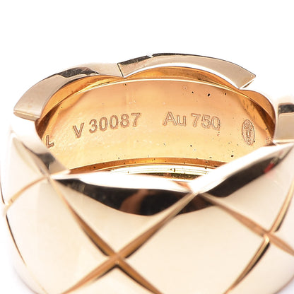 Chanel 18K Yellow Gold Medium Coco Crush Ring 52 6 5 of 6