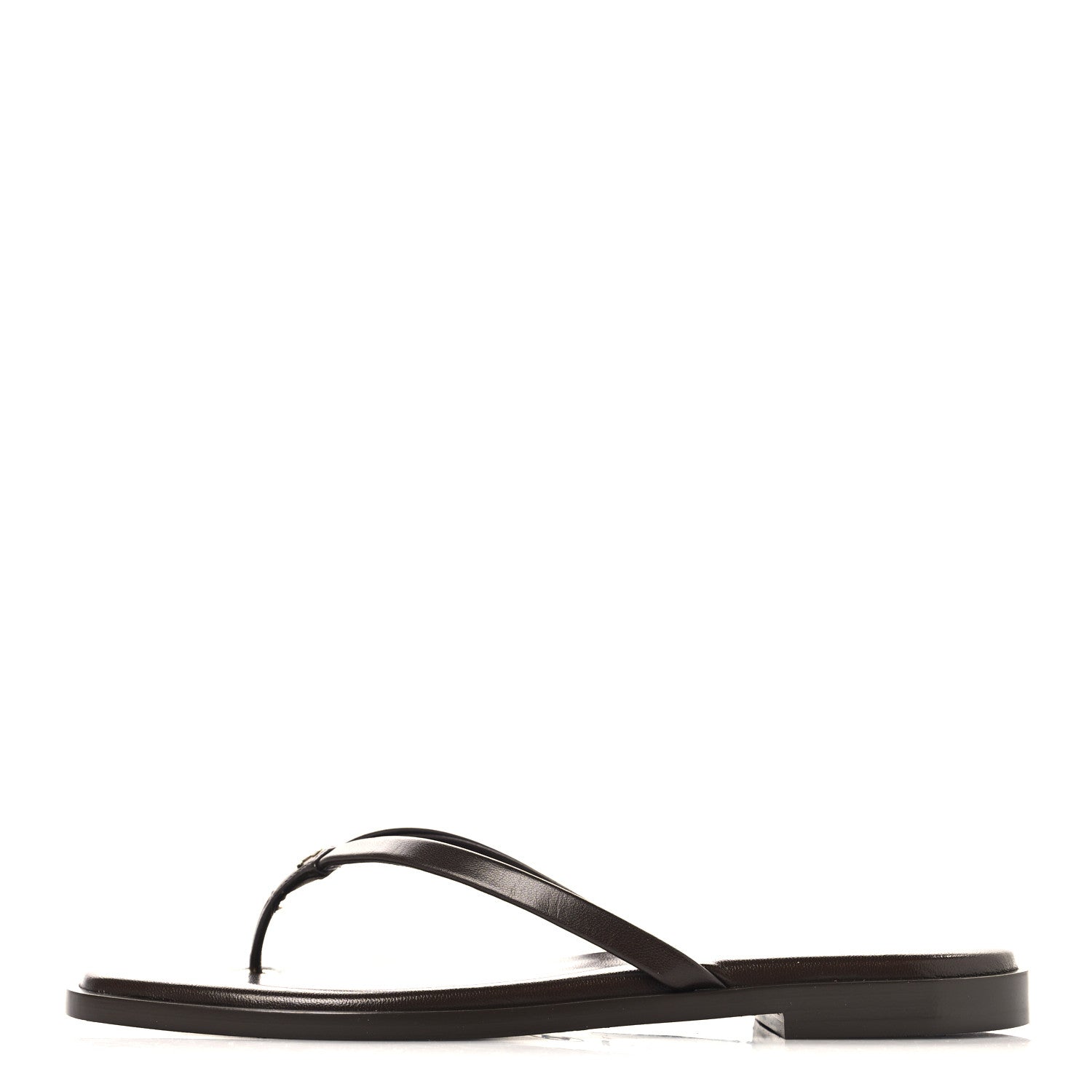 Chanel Goatskin CC Times Square Thong Sandals  37.5 Brown 1 of 9
