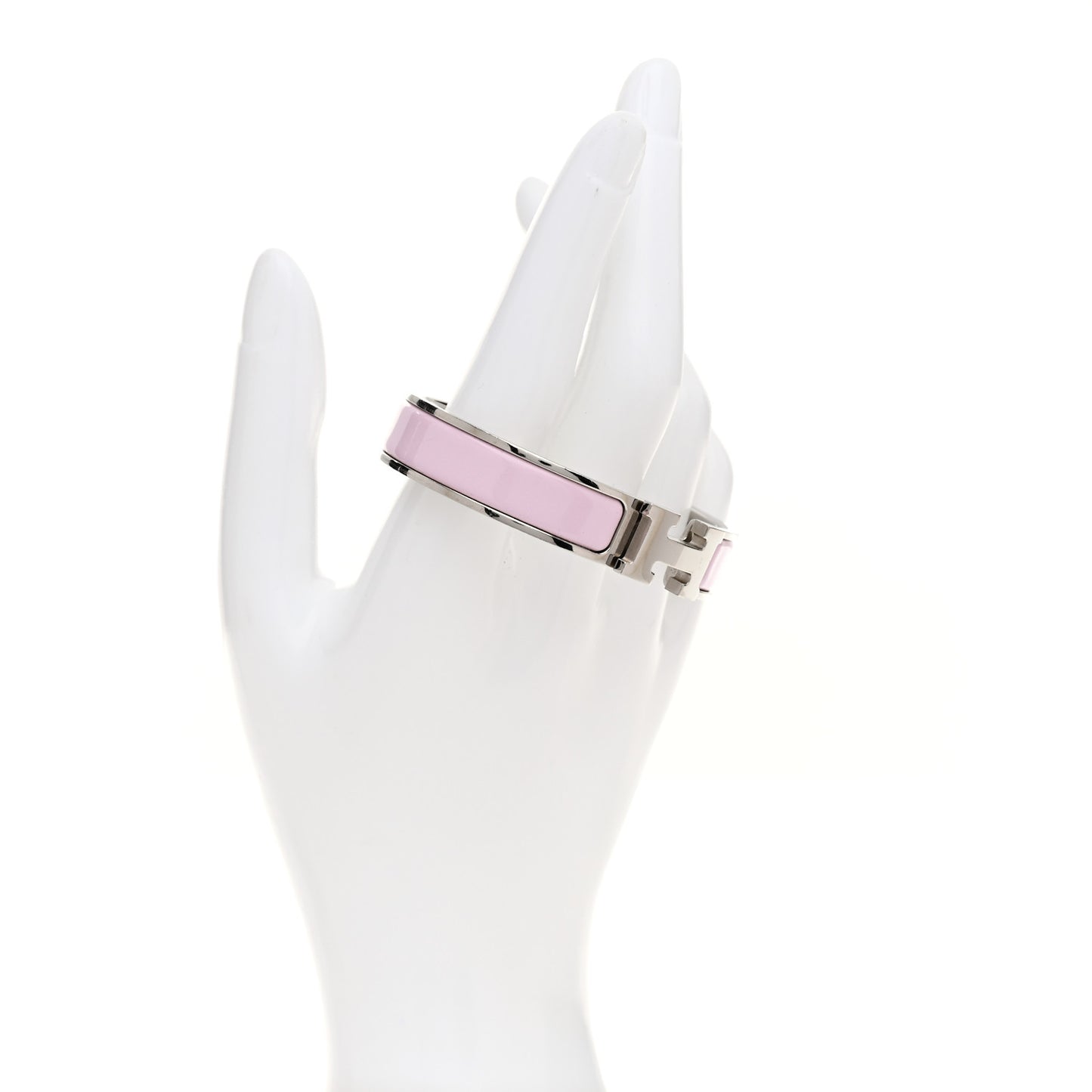 Enamel Narrow Clic Clac H Bracelet PM Rose Dragee