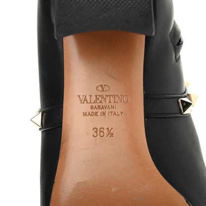 Valentino Garavani Smooth Calfskin Rockstud 40mm Ankle Boots 36.5 Black 7 of 10