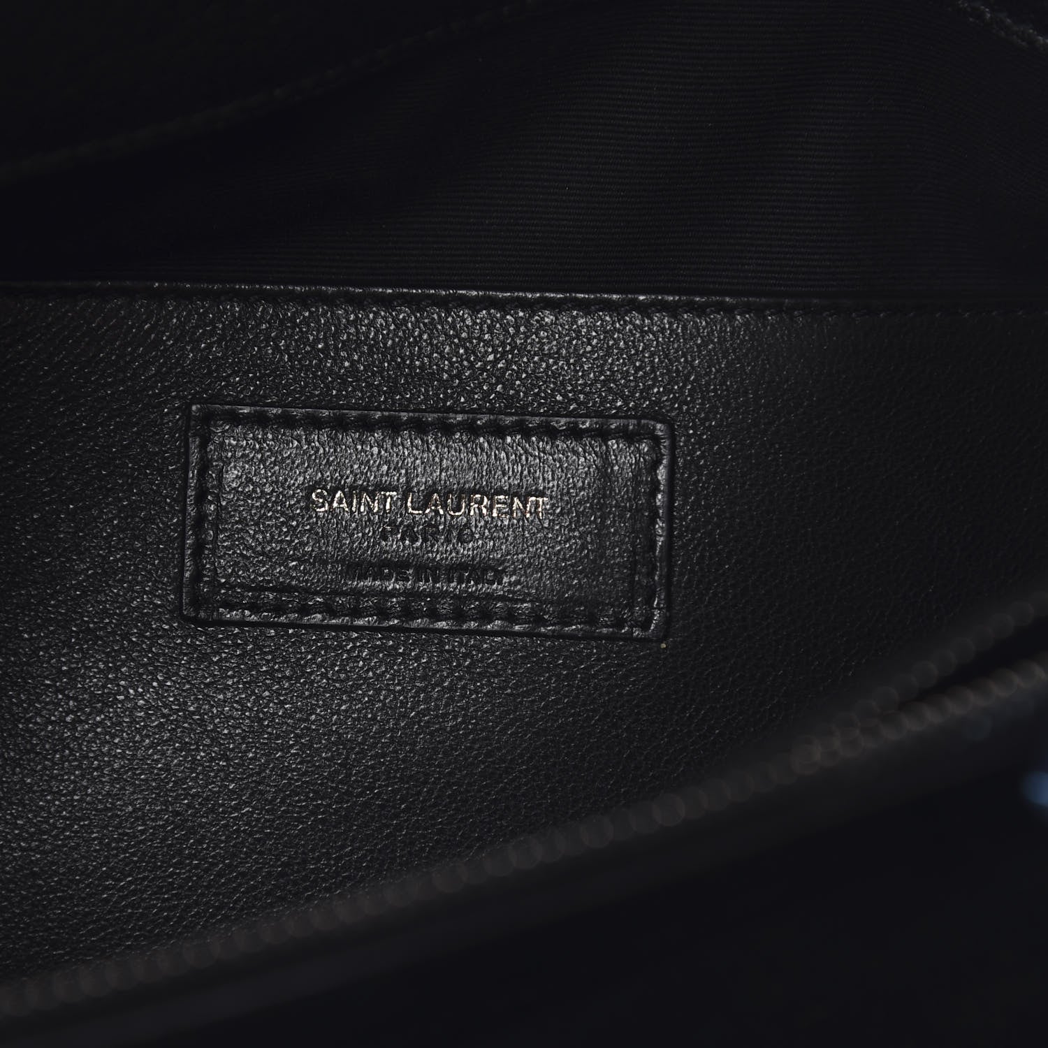 Saint Laurent Sheepskin Matelasse Chevron Monogram Large College Satchel Black 6 of 13