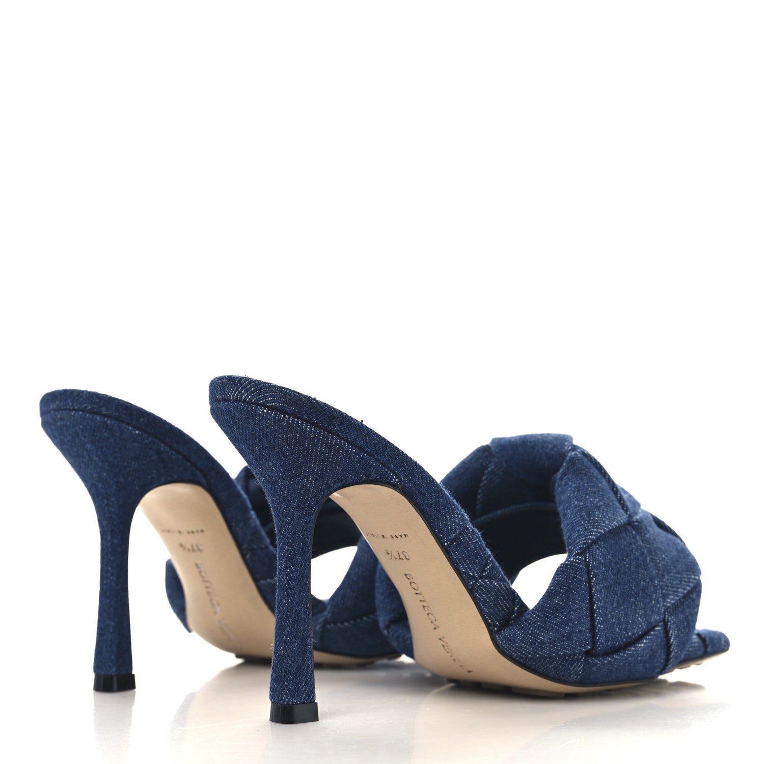 Bottega Veneta Denim Intrecciato Lido Mule 90 Sandals 37.5 Indigo 5 of 9