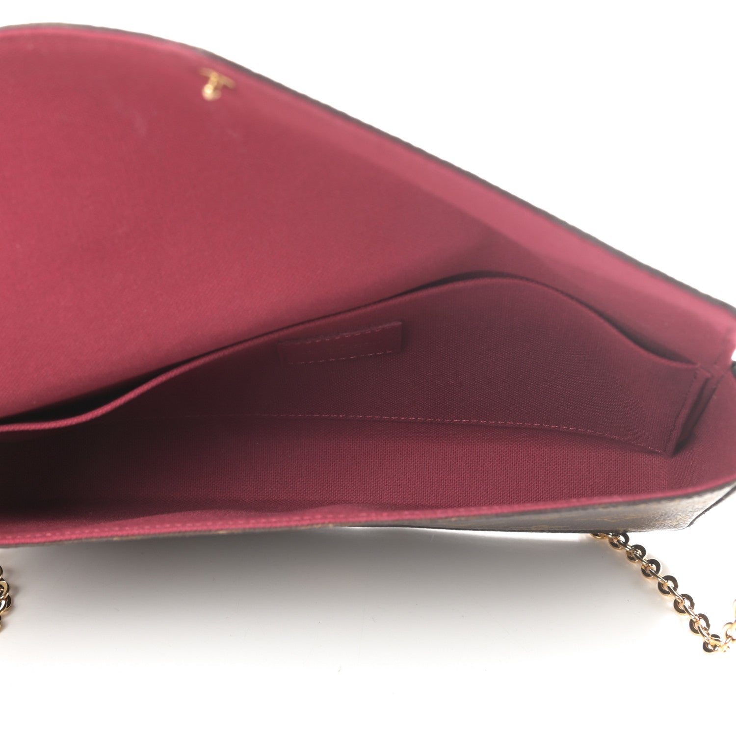 Louis Vuitton Monogram Pochette Felicie Chain Wallet Fuchsia 7 of 18