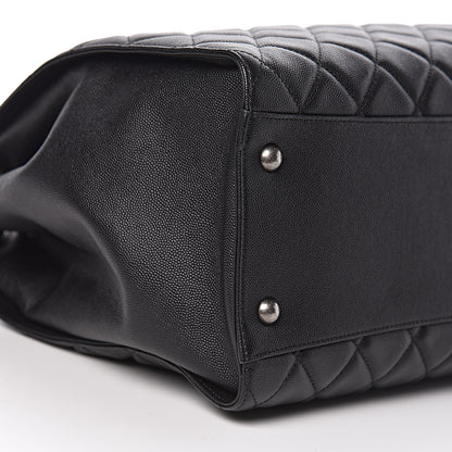 Chanel Caviar Quilted Large CC Bucket Bag Black 5 of 10
