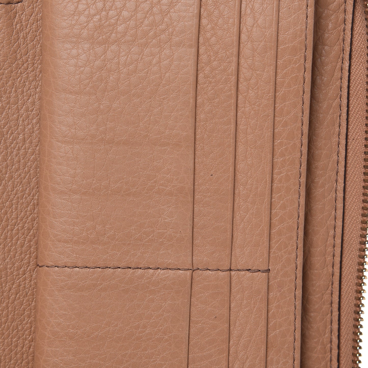 Calfskin Soho Zip Around Wallet Camelia