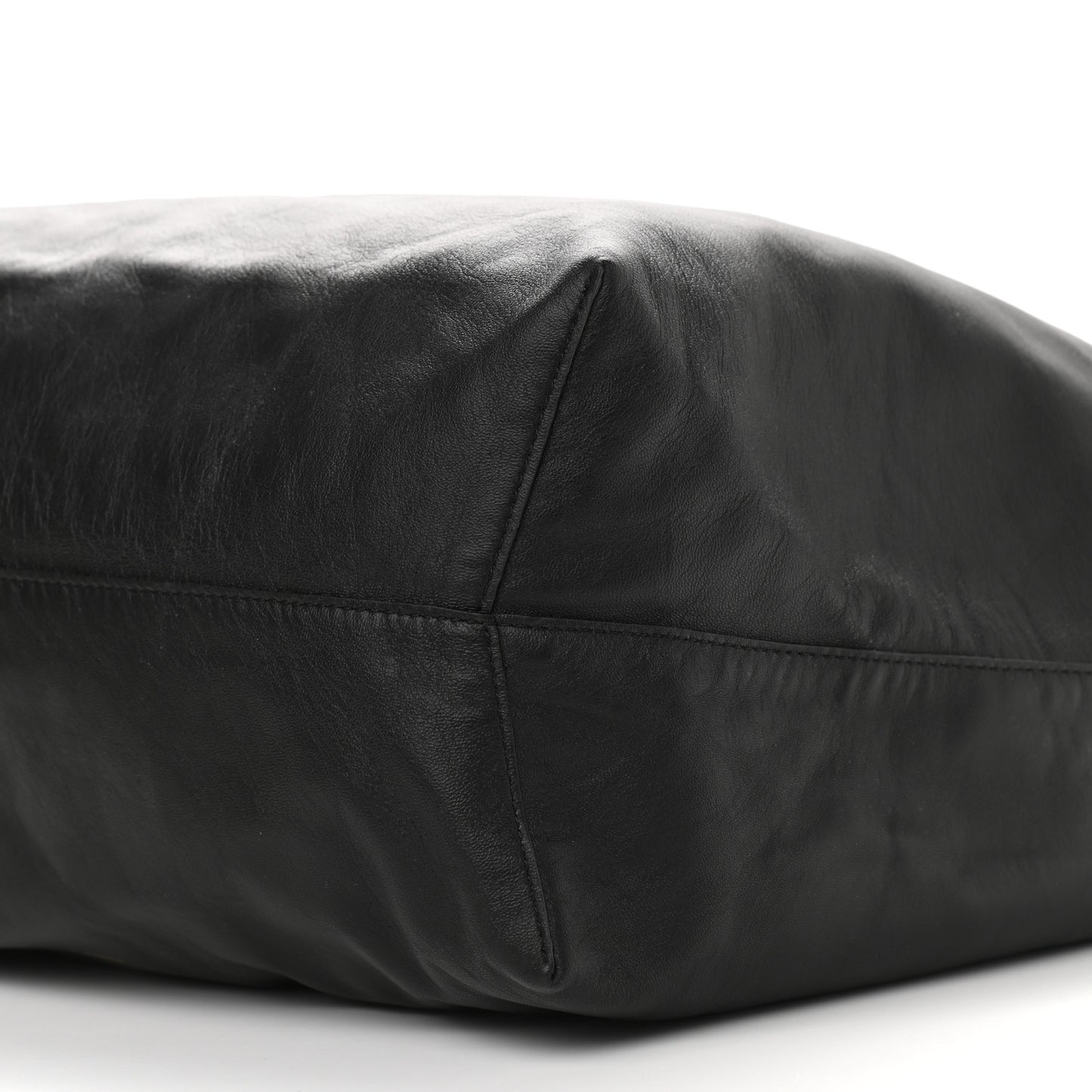 Lambskin Oversized Tote Black