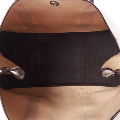 Hermes Toile Buffle Gala Garden Party Tote 49 GM Marron Fonce 6 of 7