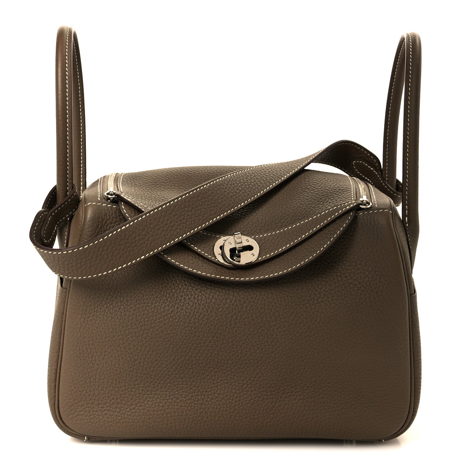 Hermes Taurillon Clemence Lindy 26 Etoupe 5 of 17