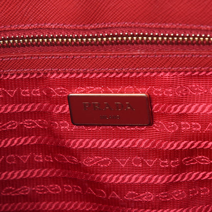 Prada Saffiano Small Galleria Double Zip Tote Fuoco 6 of 20
