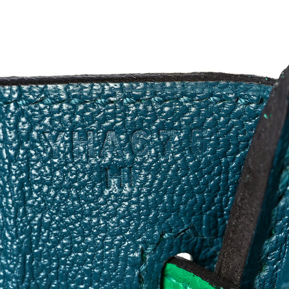 Hermes Togo Verso Birkin 25 Menthe Vert Bosphore 28 of 34
