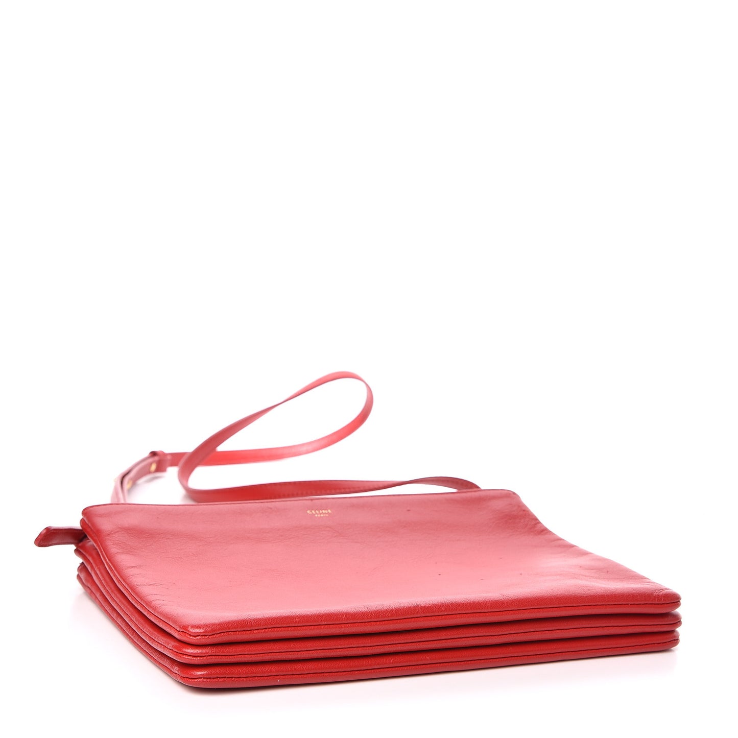 Lambskin Large Trio Crossbody Bag Red