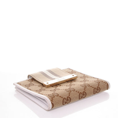 Gucci Monogram Ladies Web French Flap Wallet White 4 of 7