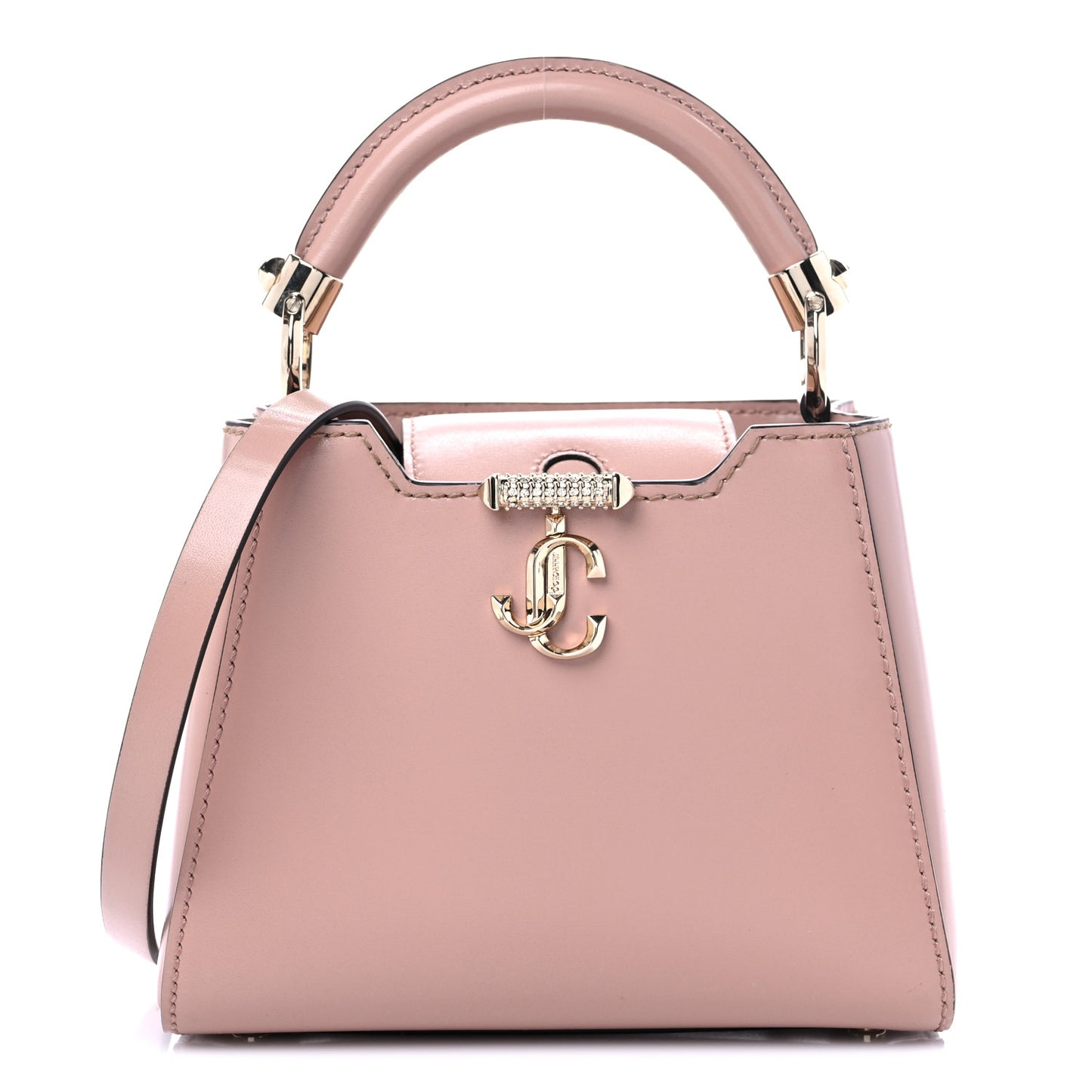 Calfskin Mini Varenne Top Handle Satchel Pink