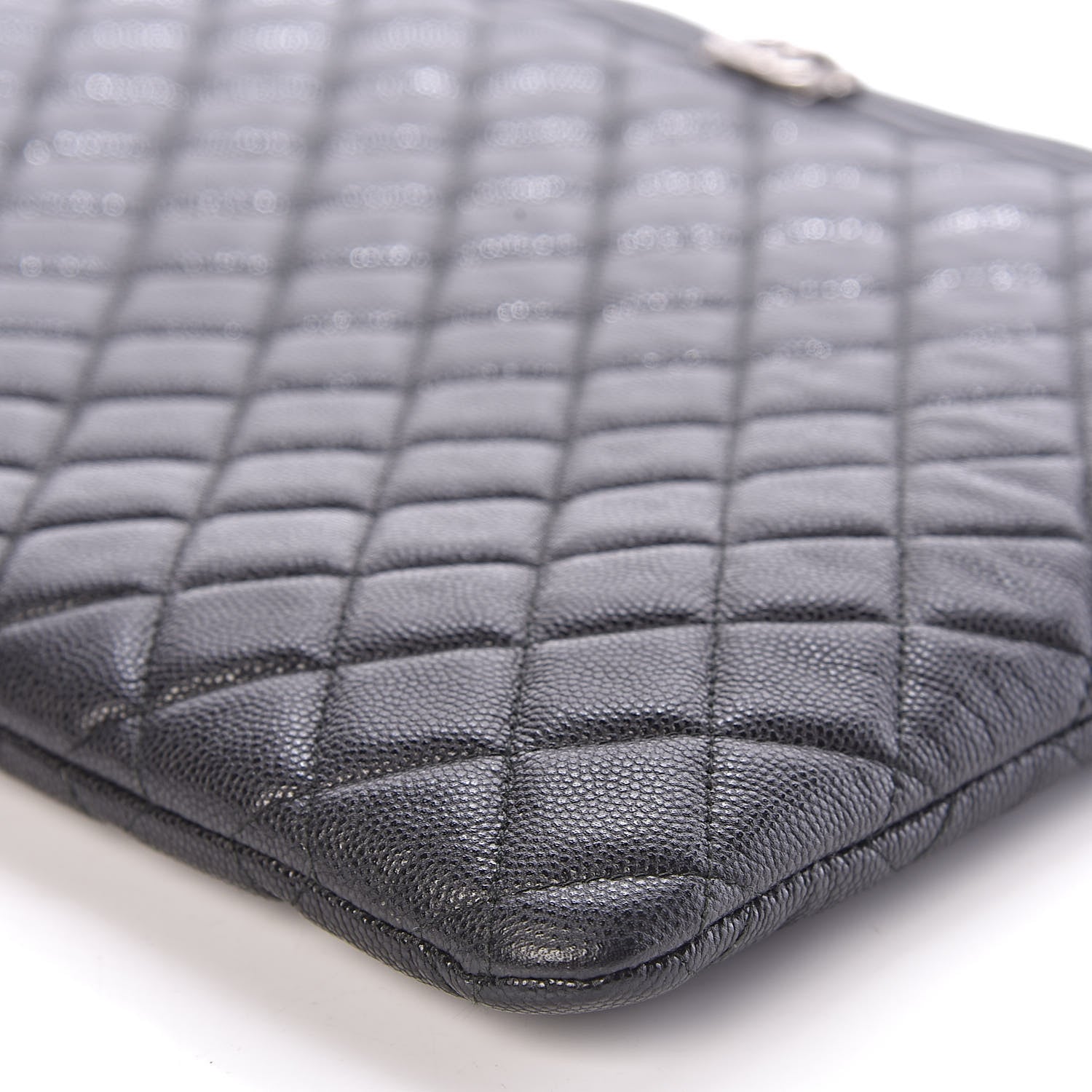 Chanel Caviar Quilted Large Boy Cosmetic Case Black 9 of 11