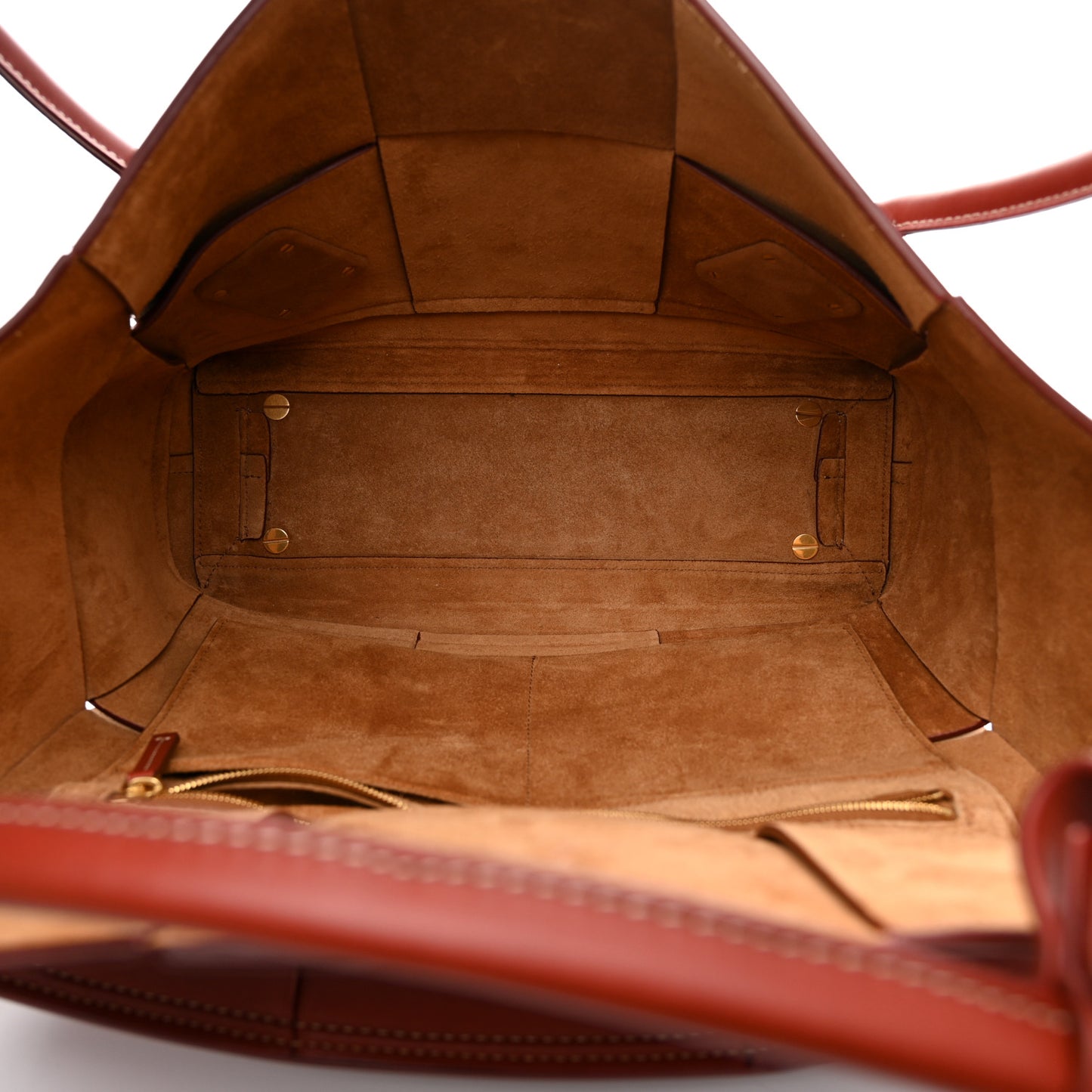 French Calfskin Maxi Intrecciato Medium Arco Rust