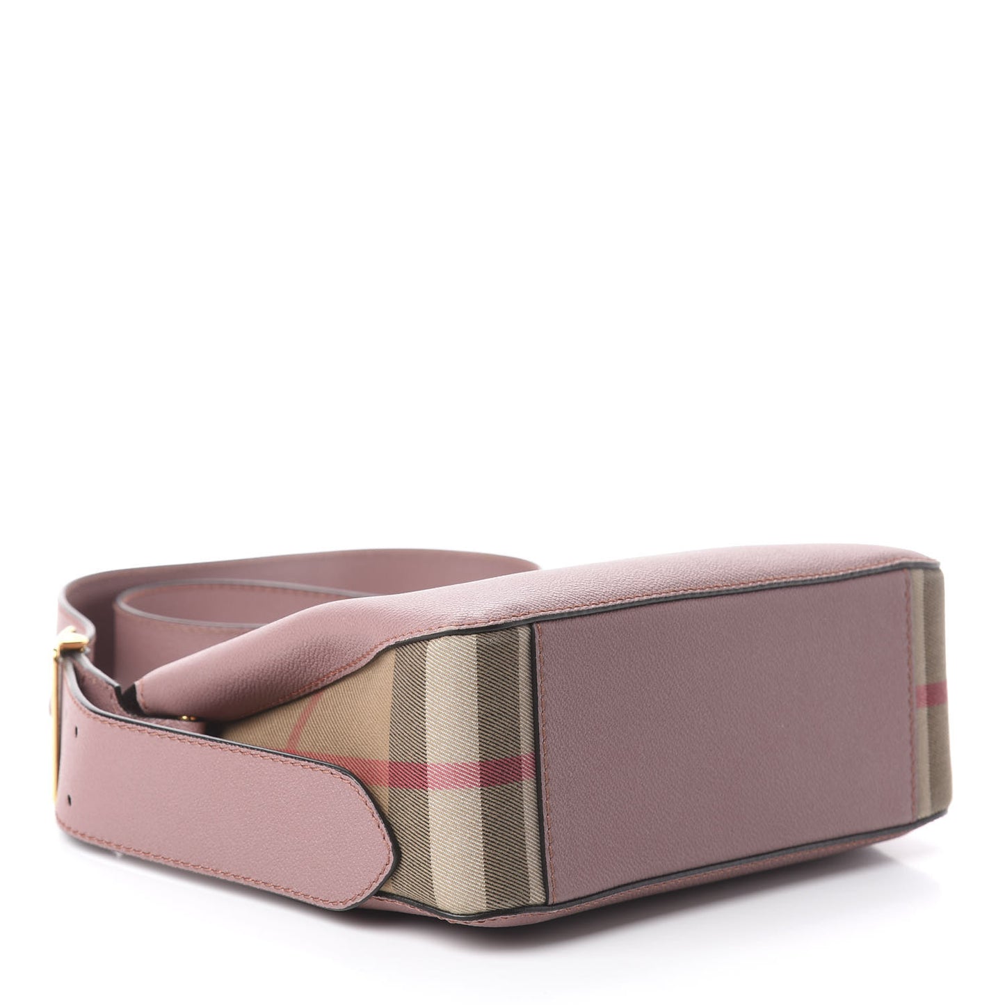 Soft Grain Calfskin House Check Small Helmsley Crossbody Dusty Pink