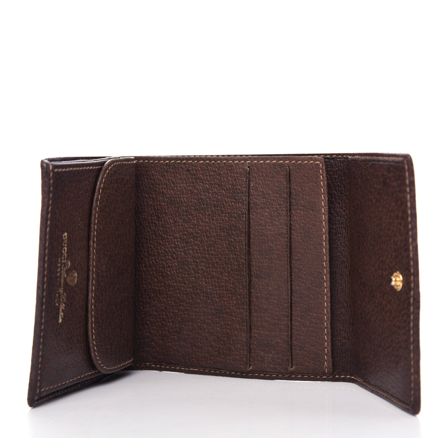 Gucci Coated Canvas Monogram Compact Wallet Brown 5 of 6