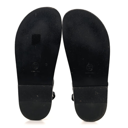 Chanel Mixed Fibers Velcro Dad Sandals 37 Black 6 of 10
