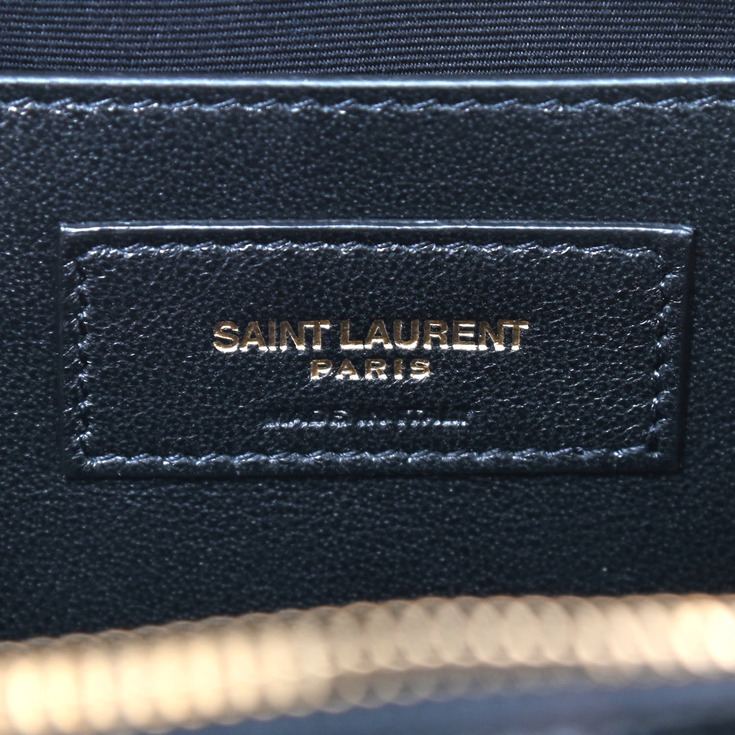 Saint Laurent Patent Matelasse Monogram Vicky Camera Bag Black 9 of 10