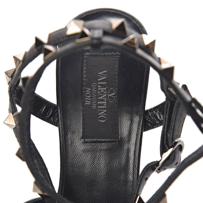 Valentino Garavani Nappa Rockstud Ankle Strap Low Heel Pumps 37 Black 7 of 7
